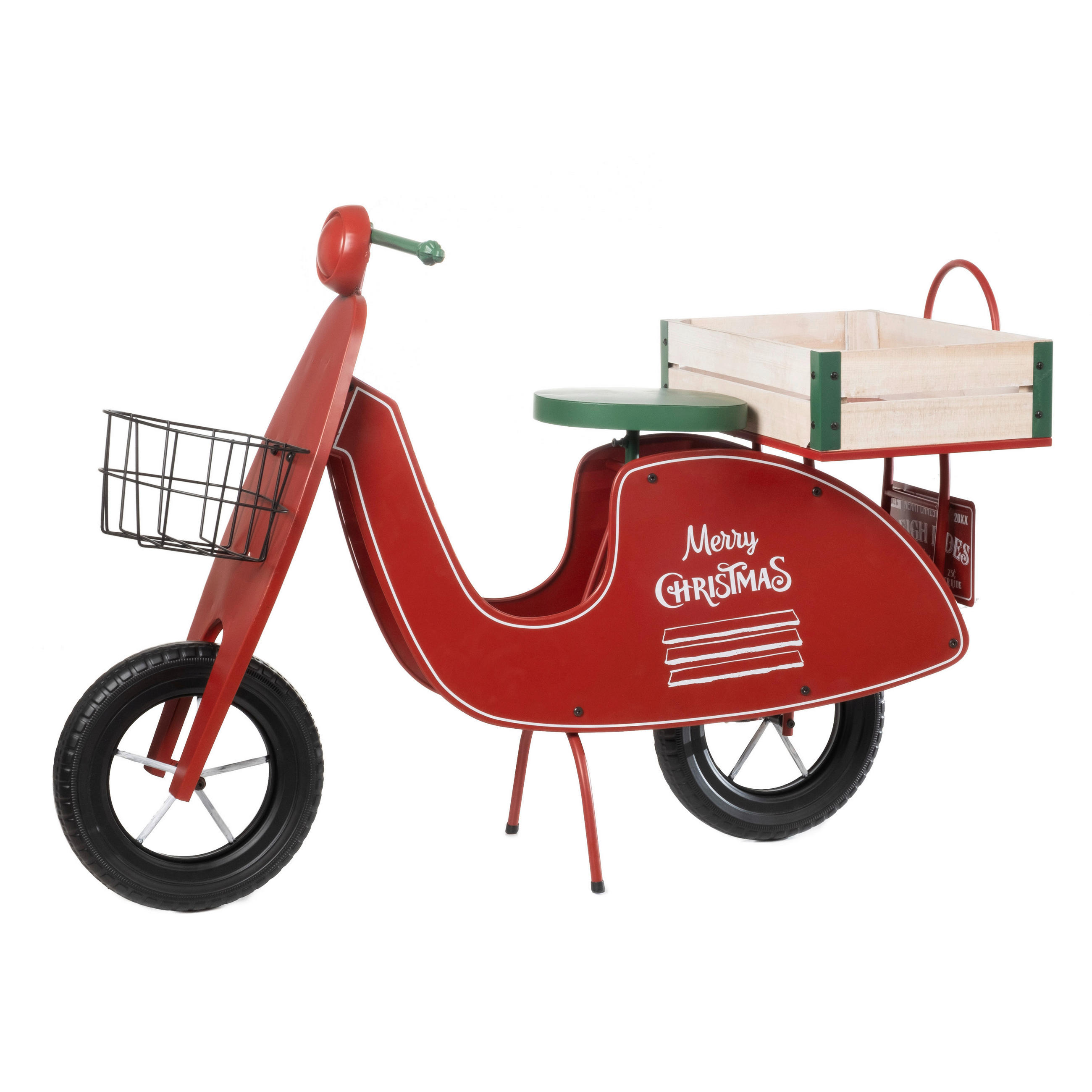 DEKOFAHRZEUG - Rot, LIFESTYLE, Holz/Metall (111/26/68cm)