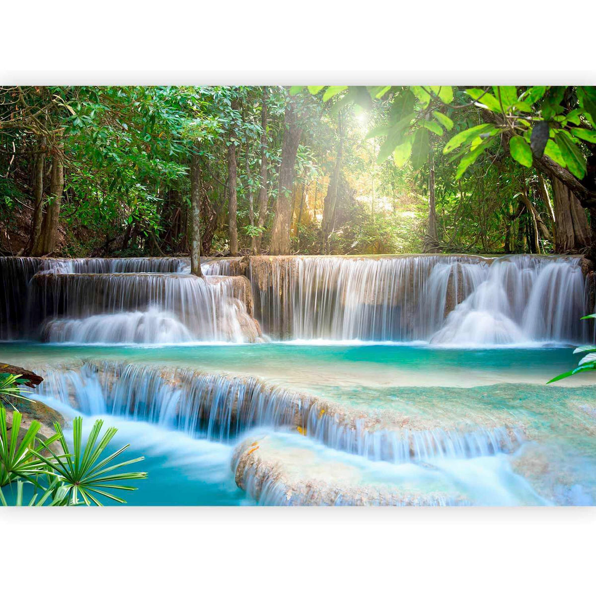 FOTOTAPETE  - Hellblau/Grün, Basics, Textil (400/280cm) - artgeist