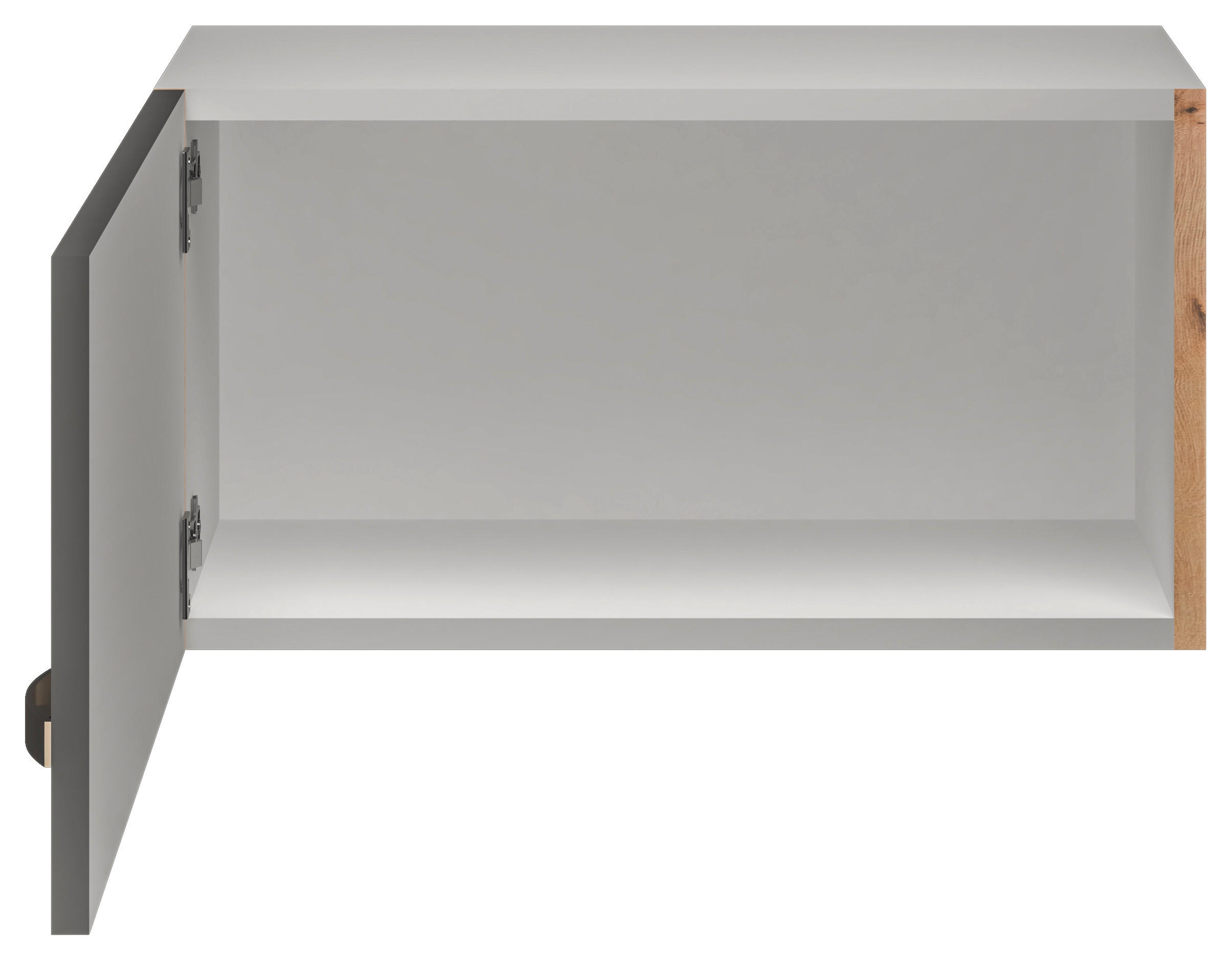KÜCHENOBERSCHRANK 60/32/32 cm in Dunkelgrau, Eiche San Remo - Edelstahlfarben/Dunkelgrau, MODERN, Holzwerkstoff/Metall (60/32/32cm) - FlexWell