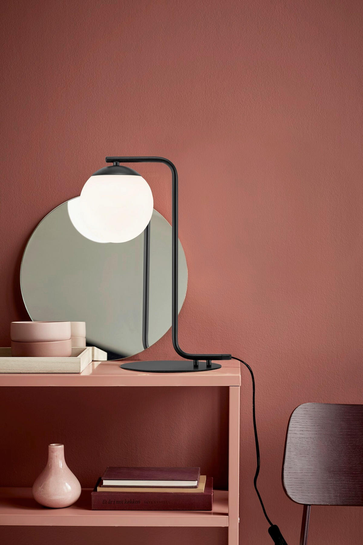 TISCHLEUCHTE Grant 14,5/41 cm  - Schwarz, Design, Glas (14,5/41cm) - Nordlux