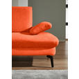 ECKSOFA in Chenille, Mikrofaser Orange  - Schwarz/Orange, Design, Textil/Metall (157/299cm) - Dieter Knoll