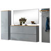 GARDEROBE 5-teilig  in 285/195/31 cm  - Grau, Design, Glas/Holz (285/195/31cm)