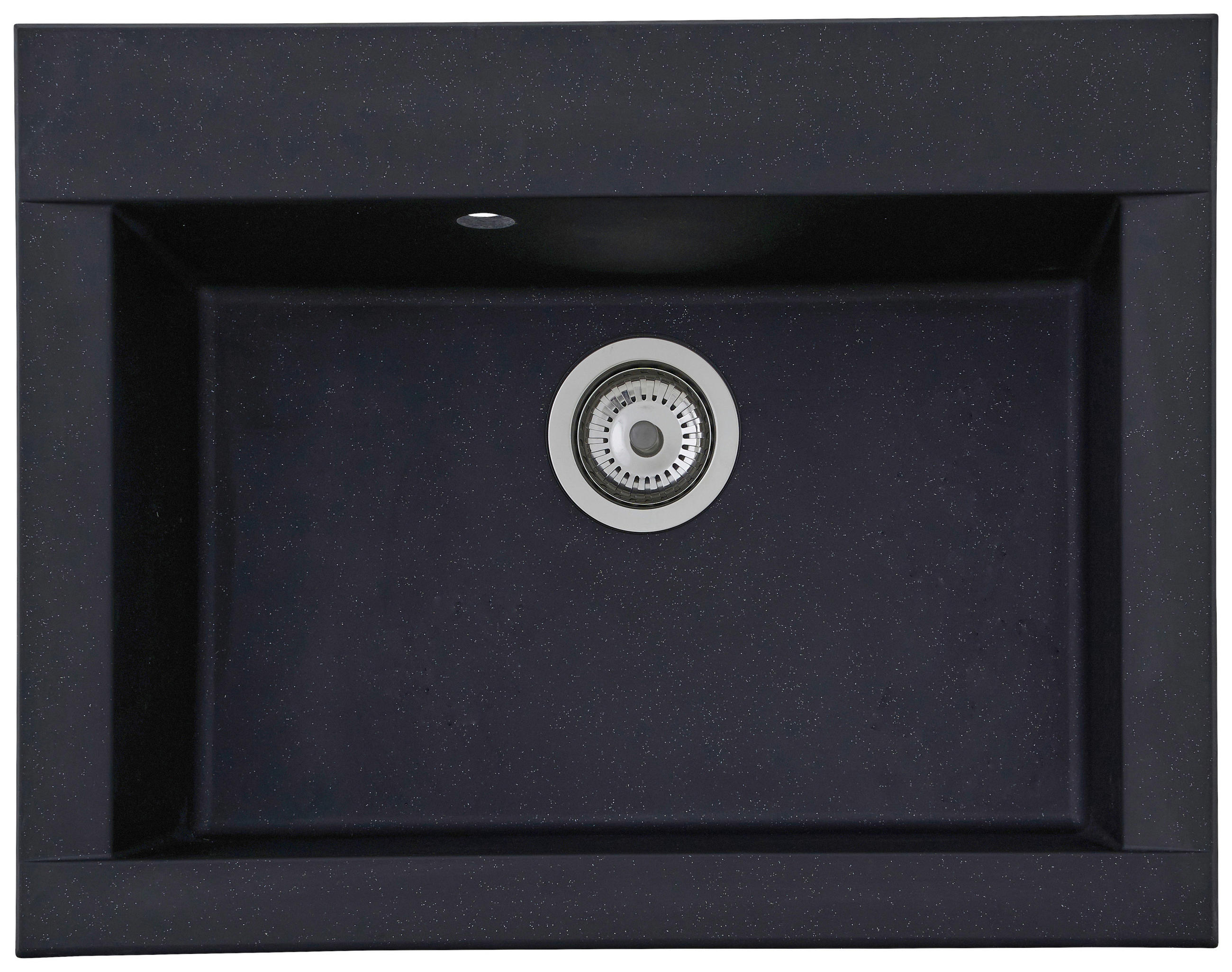 SPÜLE 1712OHIO66X50S  - Schwarz, Trend, Glas/Kunststoff (66/21/50cm) - Respekta