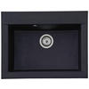 SPÜLE 1712OHIO66X50S  - Schwarz, Trend, Glas/Kunststoff (66/21/50cm) - Respekta