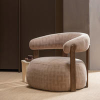 SESSEL in Webstoff Sandfarben  - Sandfarben/Schwarz, MODERN, Holz/Kunststoff (82/78/73cm) - Livetastic
