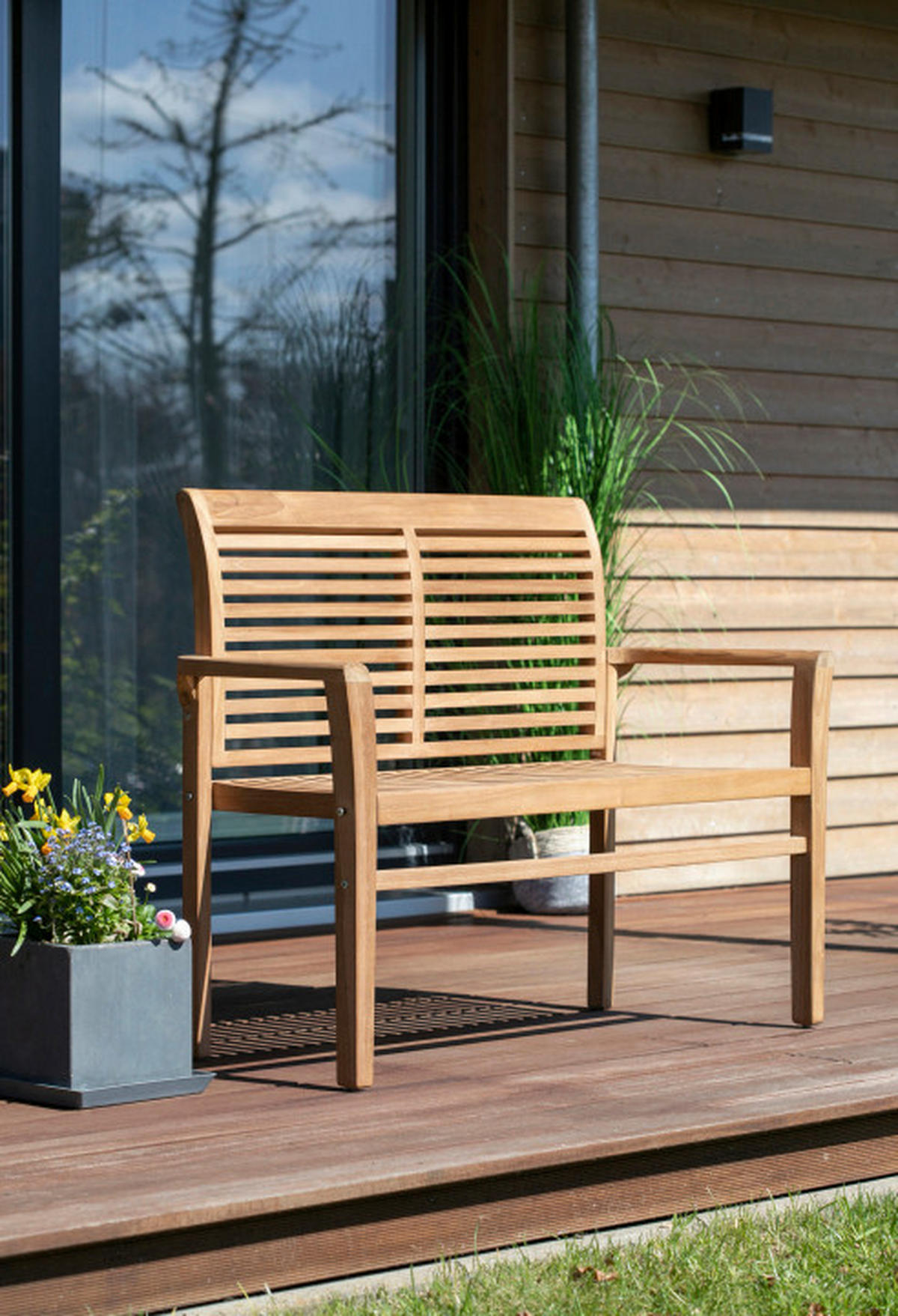 GARTENBANK 120/92/52 cm Teakholz   - Basics, Holz (120/92/52cm) - Gardenson