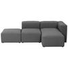 ECKSOFA in Flachgewebe Anthrazit   - Anthrazit, Design, Kunststoff/Textil (250/73/160cm) - Max Winzer