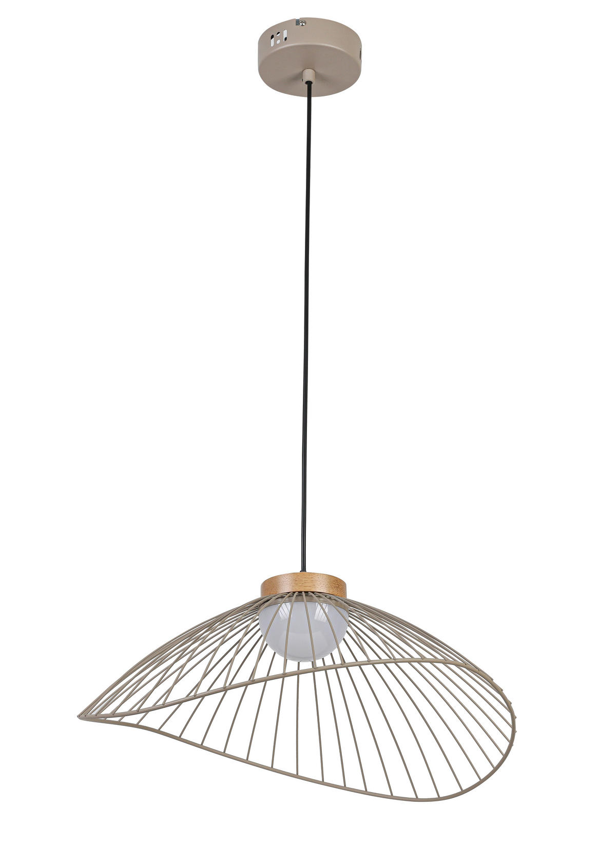 HÄNGELEUCHTE 45/43/22,5 cm  - Sandfarben/Naturfarben, Trend, Holz/Kunststoff (45/43/22,5cm) - Collett's Monde
