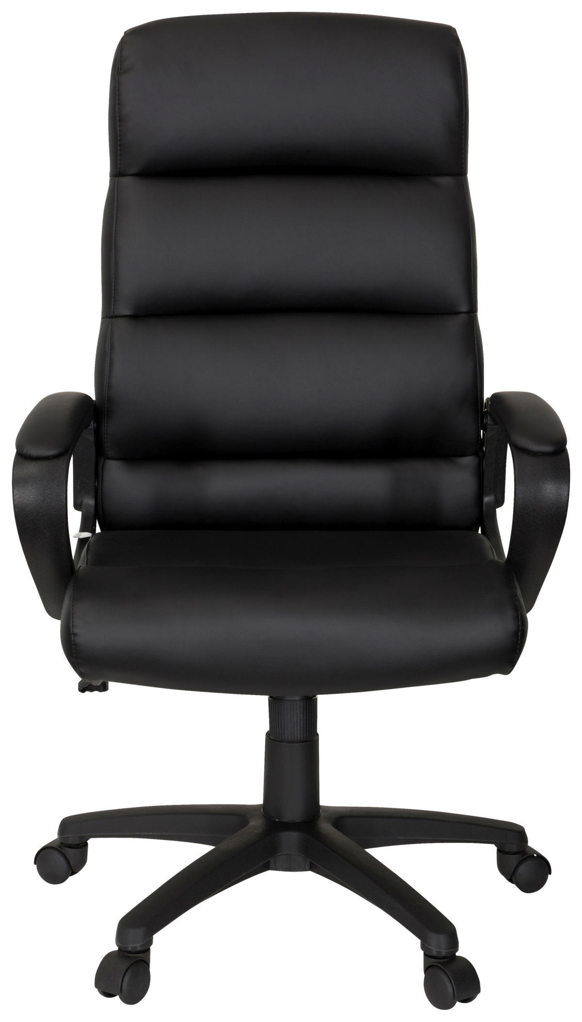 KANCELÁŘSKÉ KŘESLO, vzhled kůže, černá - černá, Moderní, textil/plast (61/119/65cm) - MID.YOU