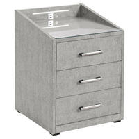 NACHTSCHRANK 47/61/46 cm  - Schlammfarben/Silberfarben, MODERN, Holzwerkstoff/Kunststoff (47/61/46cm) - MID.YOU