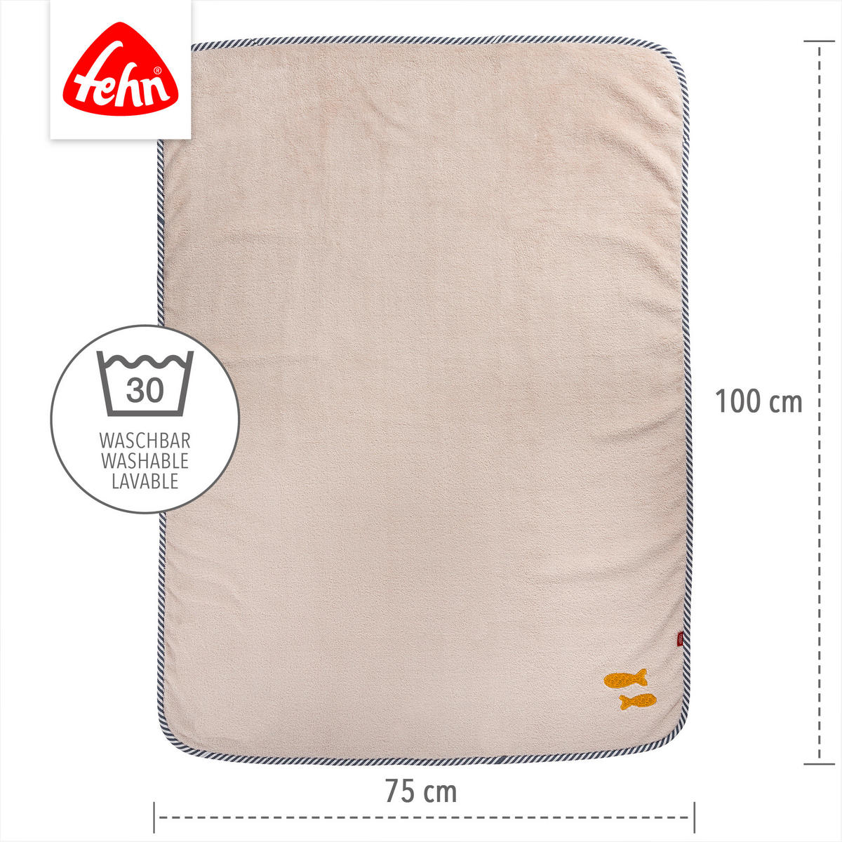 SCHMUSEDECKE Otter Theo  74,5/100 cm  - Multicolor, Basics, Textil (74,5/100cm) - Fehn
