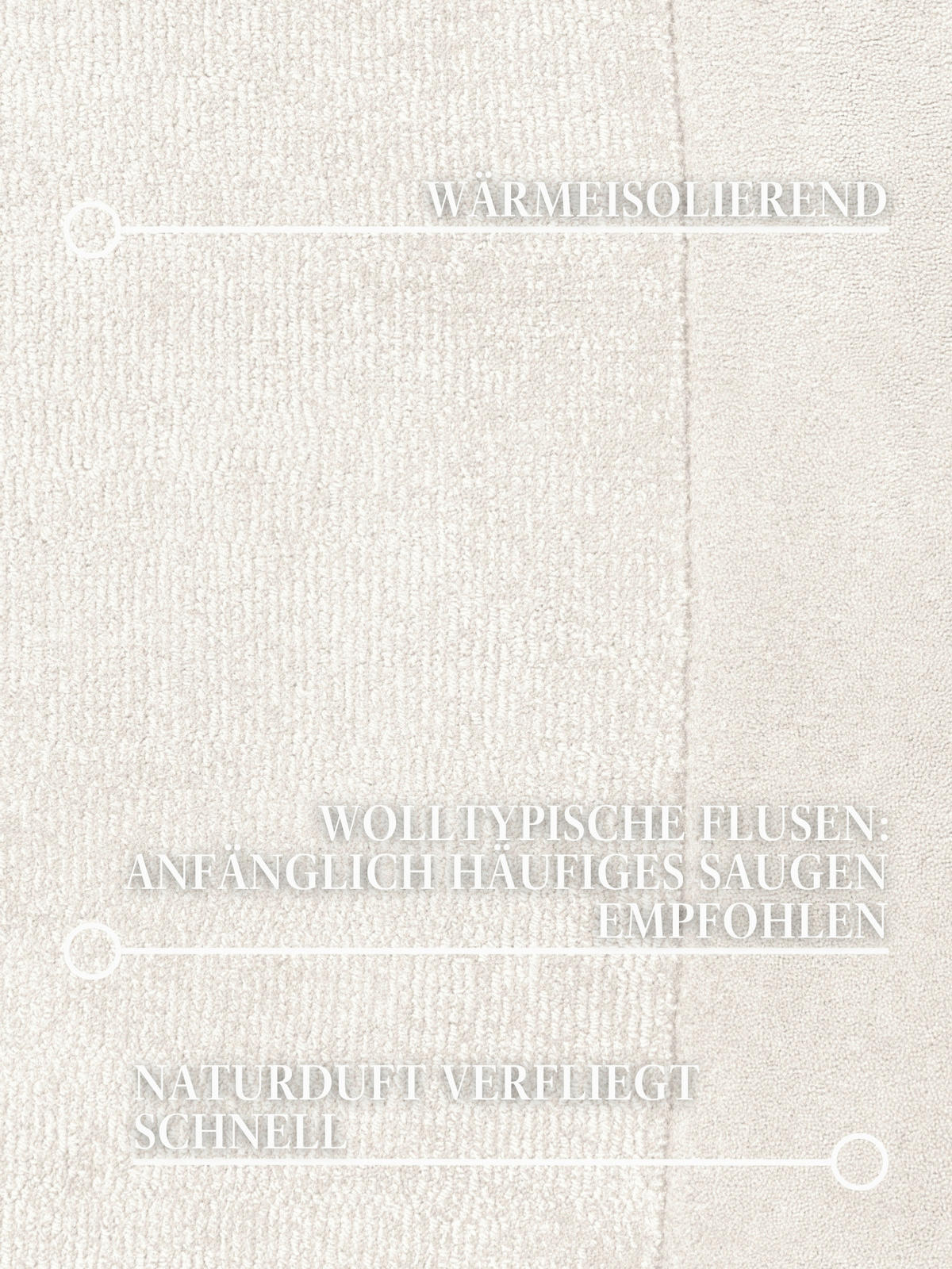 WOLLTEPPICH 125/200 cm 1812 Creme organisch  - Creme, KONVENTIONELL, Textil (125/200cm) - Villeroy & Boch