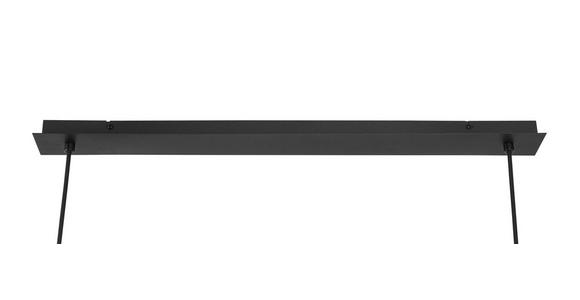 HÄNGELEUCHTE 98,5/37/183 cm - Schwarz, Design, Glas/Metall (98,5/37/183cm) - Dieter Knoll