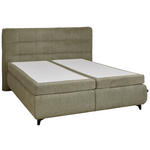 BOXSPRINGBETT 180/200 cm  in Olivgrün  - Schwarz/Olivgrün, KONVENTIONELL, Textil/Metall (180/200cm) - Dieter Knoll