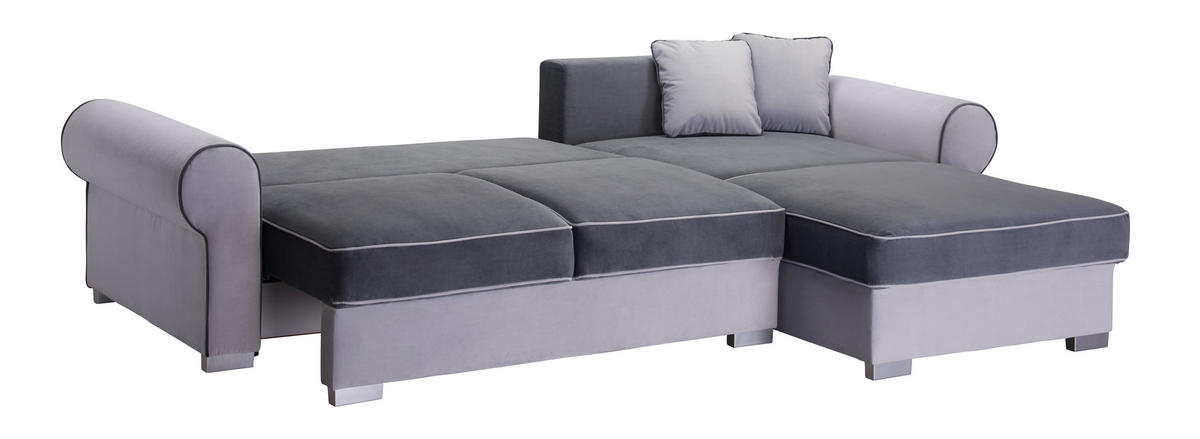 WOHNLANDSCHAFT Creme, Naturfarben Mikrofaser  - Creme/Braun, ROMANTIK / LANDHAUS, Kunststoff/Textil (310/193cm) - Livetastic