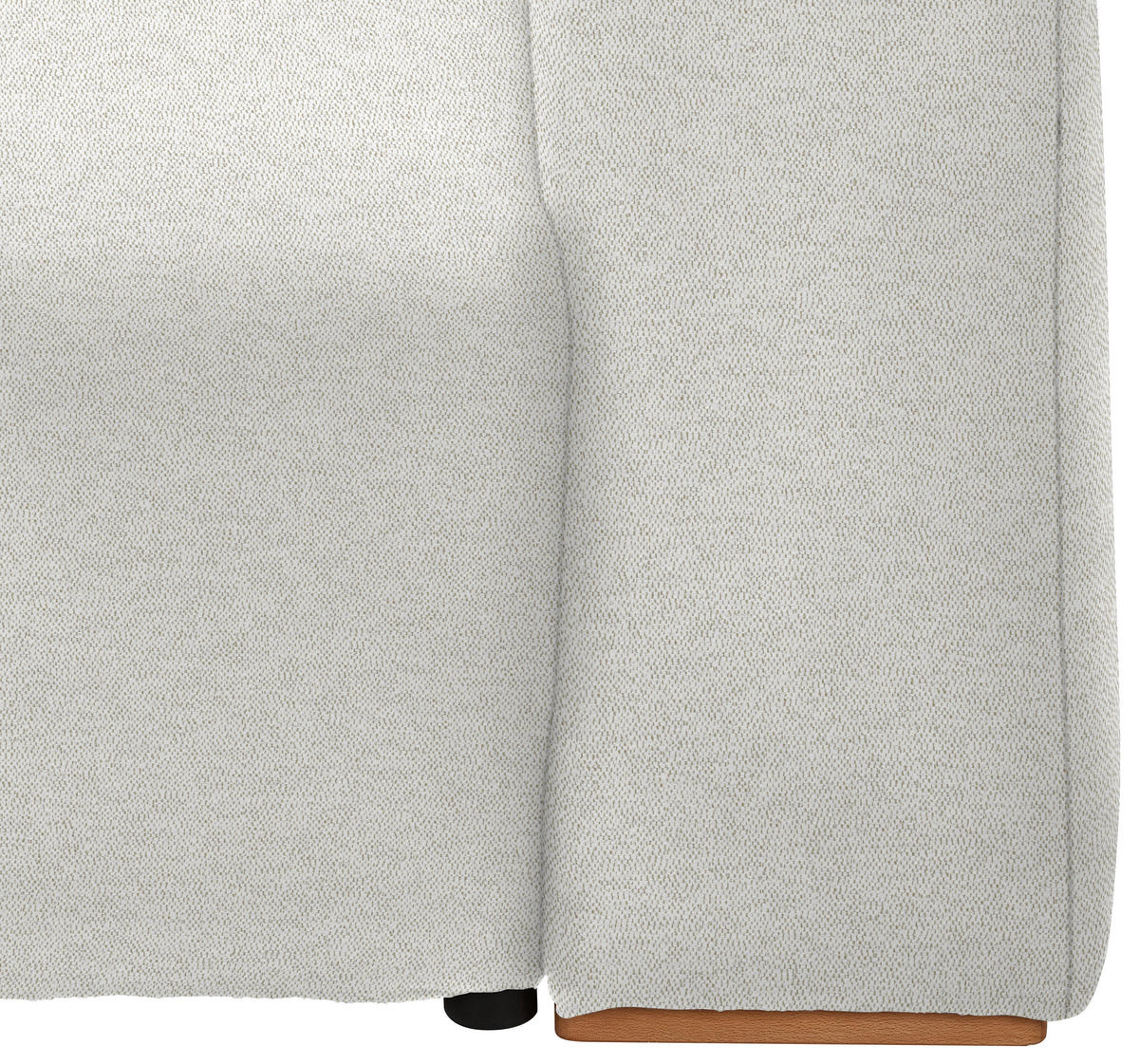 SCHLAFSOFA in Flachgewebe Beige  - Beige/Buchefarben, Konventionell, Holz/Kunststoff (255/86/123cm) - Livetastic