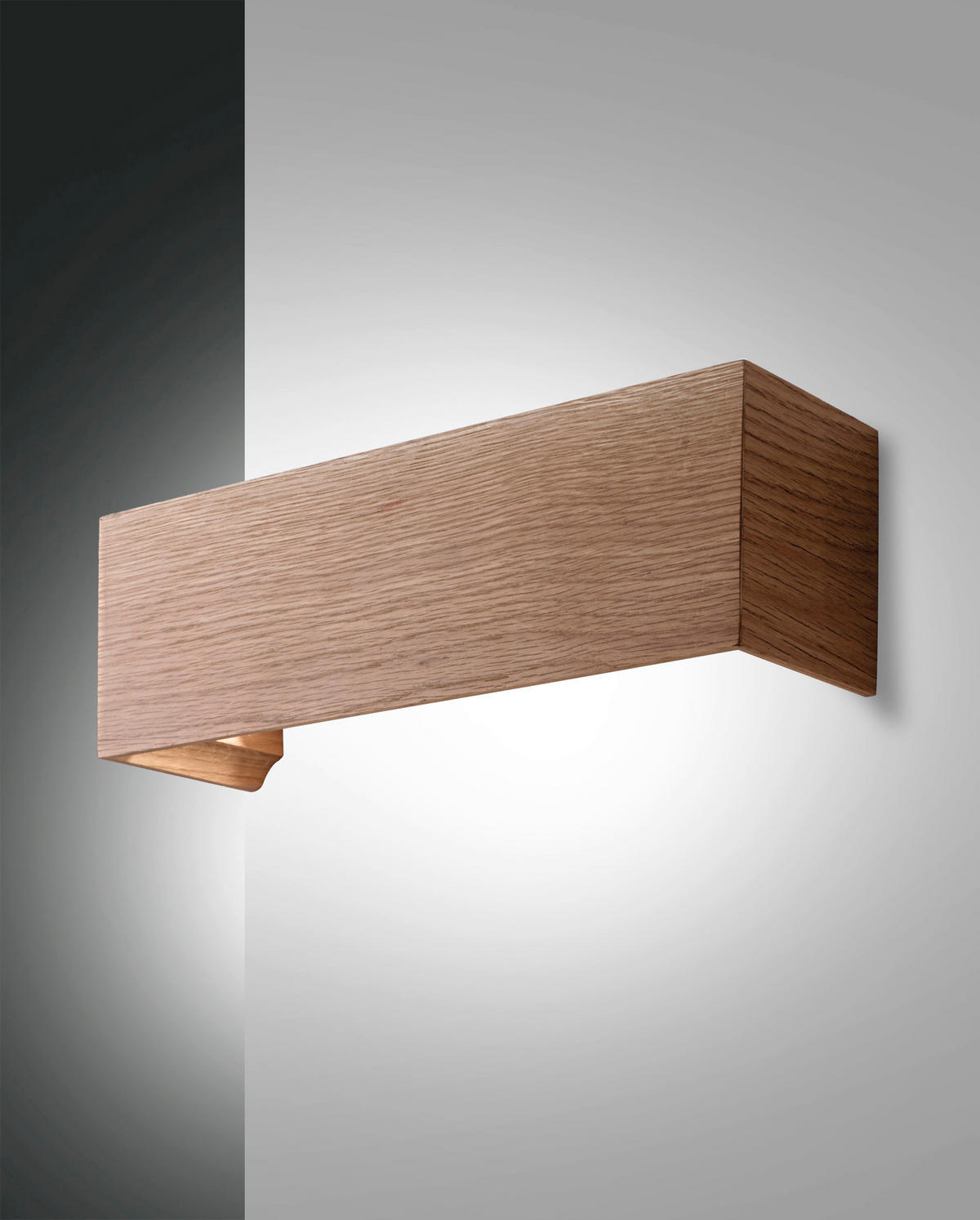 LED-WANDLEUCHTE 38/12/12 cm   - Weiß, Design, Holz/Metall (38/12/12cm) - Fabas Luce