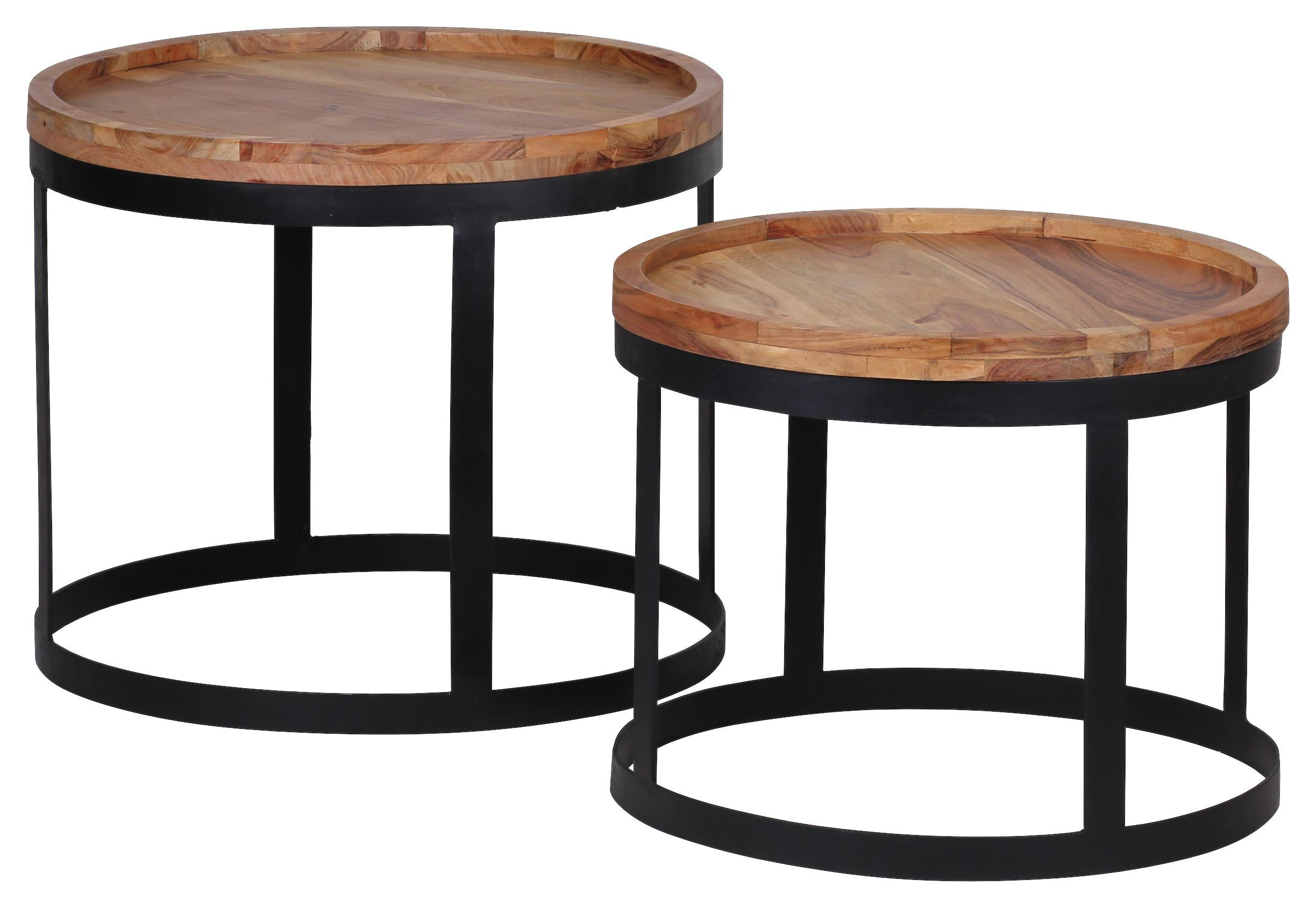 Beistelltischset in Holz 53/53/45 cm