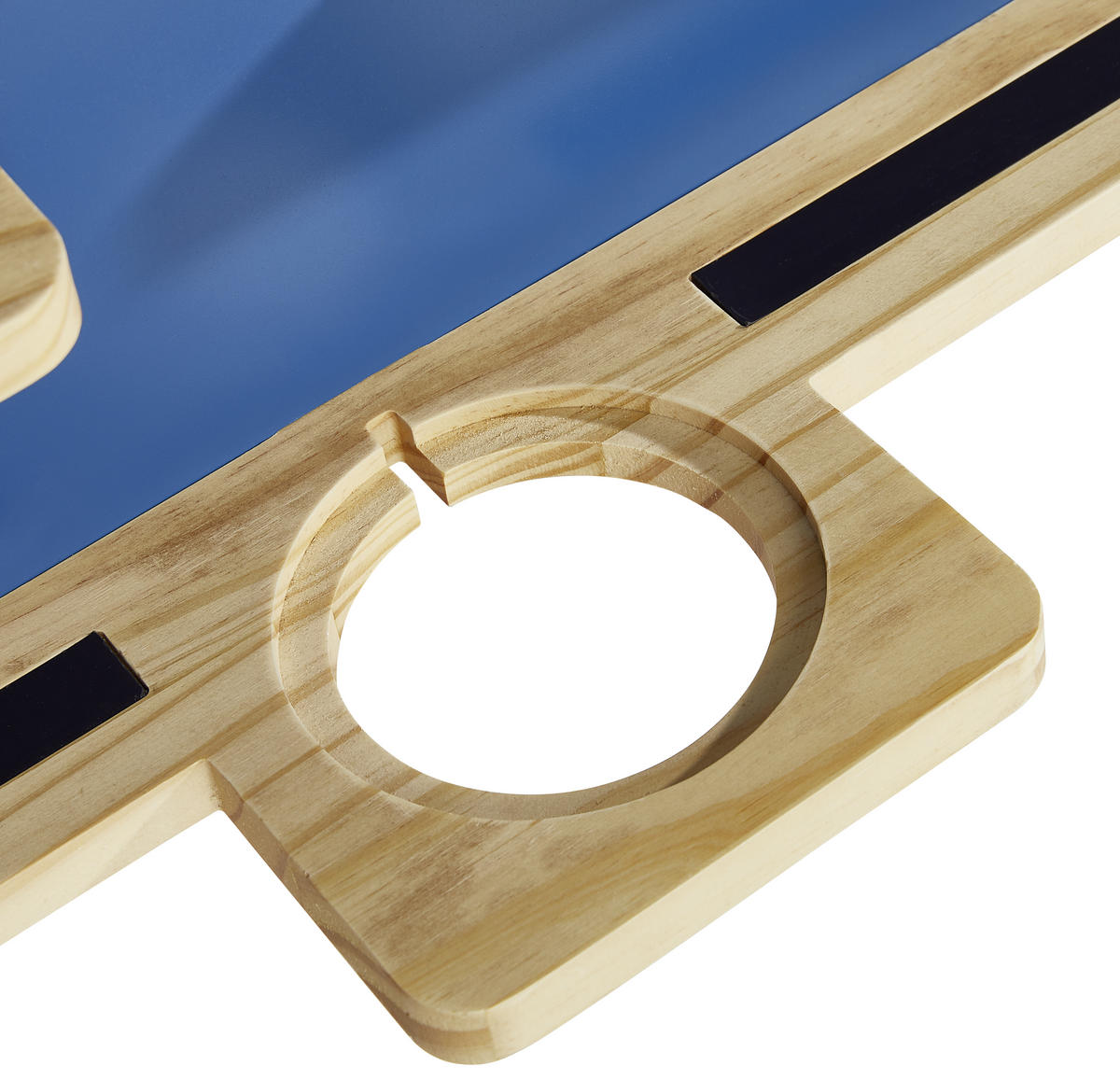 Regal für Toniebox und Figuren Kiefer massiv Blau, Naturfarben  - Blau/Naturfarben, Trend, Holz/Holzwerkstoff (56/43/15cm) - Ben'n'jen
