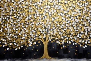 OBRAZ NA HLINÍKOVÉ DESCE, stromy, 120/80/2 cm