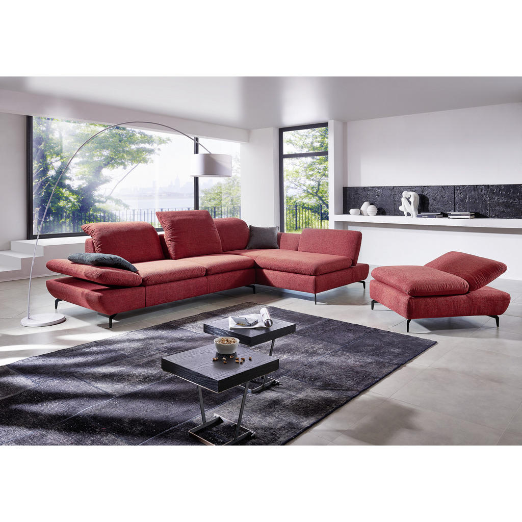 Thumbnail - Chilliano Ecksofa, Rot, Textil, 4-Sitzer, Ottomane links, L-Form, 315x200 cm, Goldenes M, Emas, DIN EN ISO 9001, Typenau...