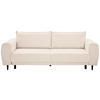 SCHLAFSOFA in Chenille Creme  - Creme/Schwarz, Konventionell, Holz/Textil (245/85/92cm) - Livetastic
