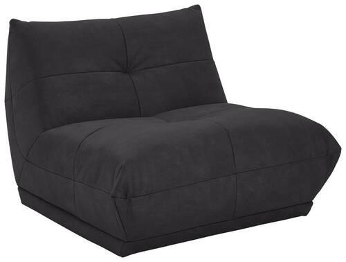 SOFAELEMENT in Lederlook Schwarz  - Schwarz, Trend, Textil (105/80/112cm) - Livetastic