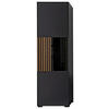 VITRINE Anthrazit, Nussbaumfarben  60/200/45 cm  - Anthrazit/Nussbaumfarben, Design, Glas/Holz (60/200/45cm) - Moderano