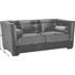 SCHLAFSOFA Mikrofaser Schwarz - Wengefarben/Schwarz, Design, Holz/Textil (208/84/98cm) - Carryhome