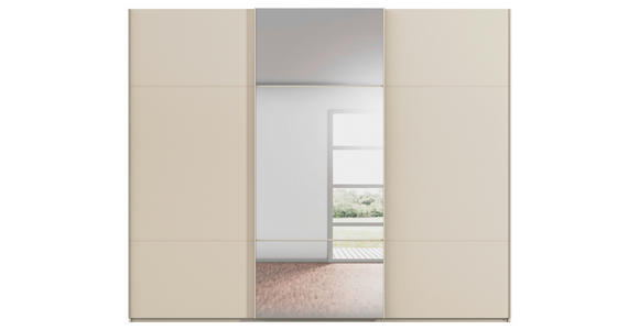 SCHWEBETÜRENSCHRANK 271/223/68 cm 3-türig Champagner - Champagner, KONVENTIONELL, Glas/Holzwerkstoff (271/223/68cm) - Novel