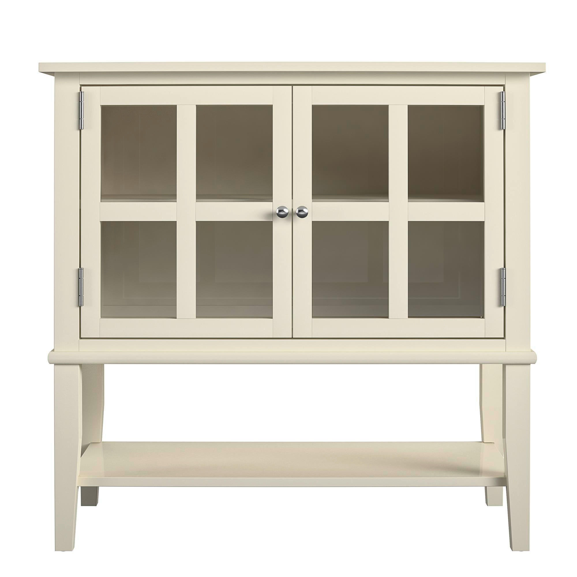 KOMMODE  in 80/78/40 cm  - Silberfarben/Weiß, Design, Glas/Holz (80/78/40cm) - MID.YOU