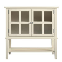 KOMMODE  in 80/78/40 cm  - Silberfarben/Weiß, Design, Glas/Holz (80/78/40cm) - MID.YOU