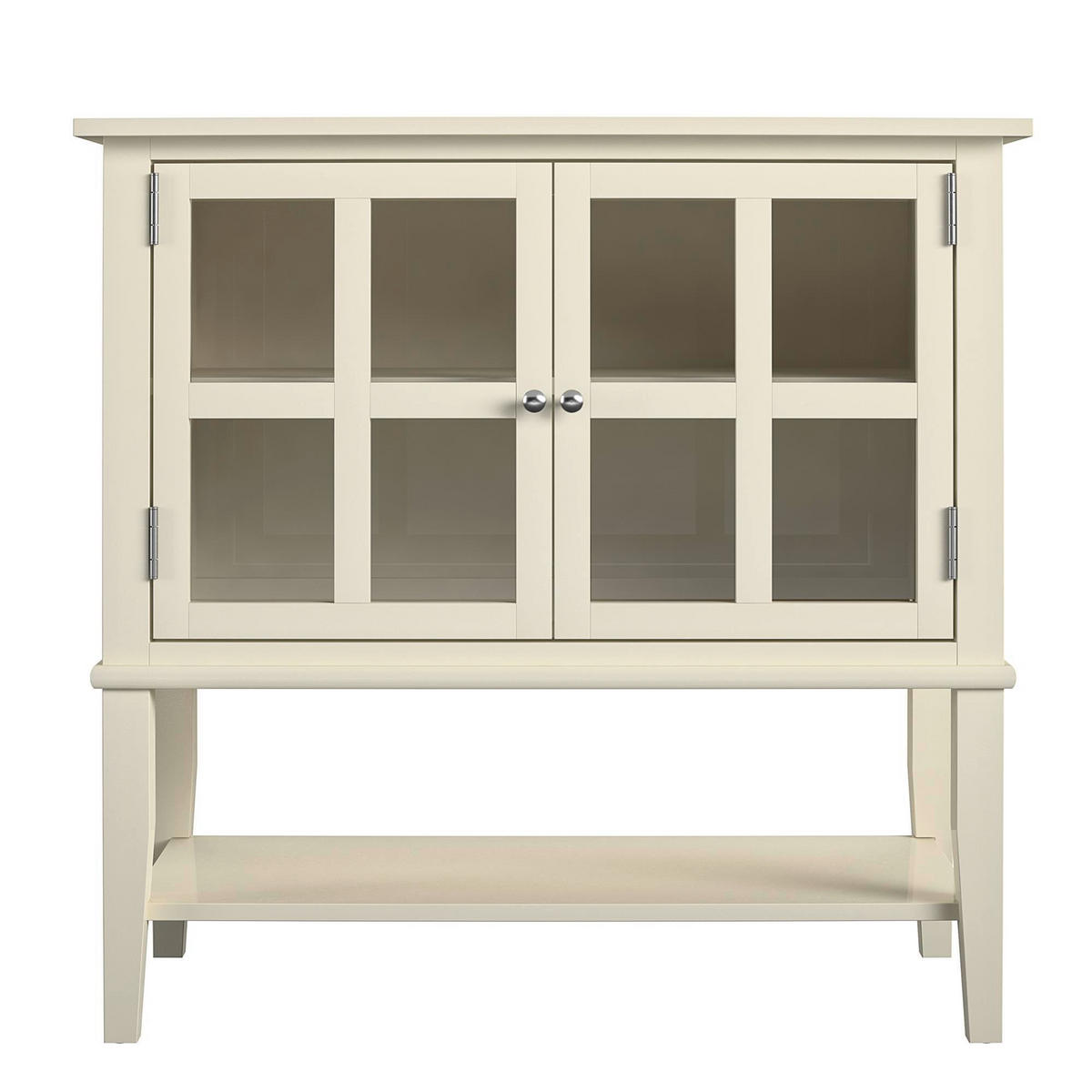 KOMMODE  in 80/78/40 cm  - Silberfarben/Weiß, Design, Glas/Holz (80/78/40cm) - MID.YOU