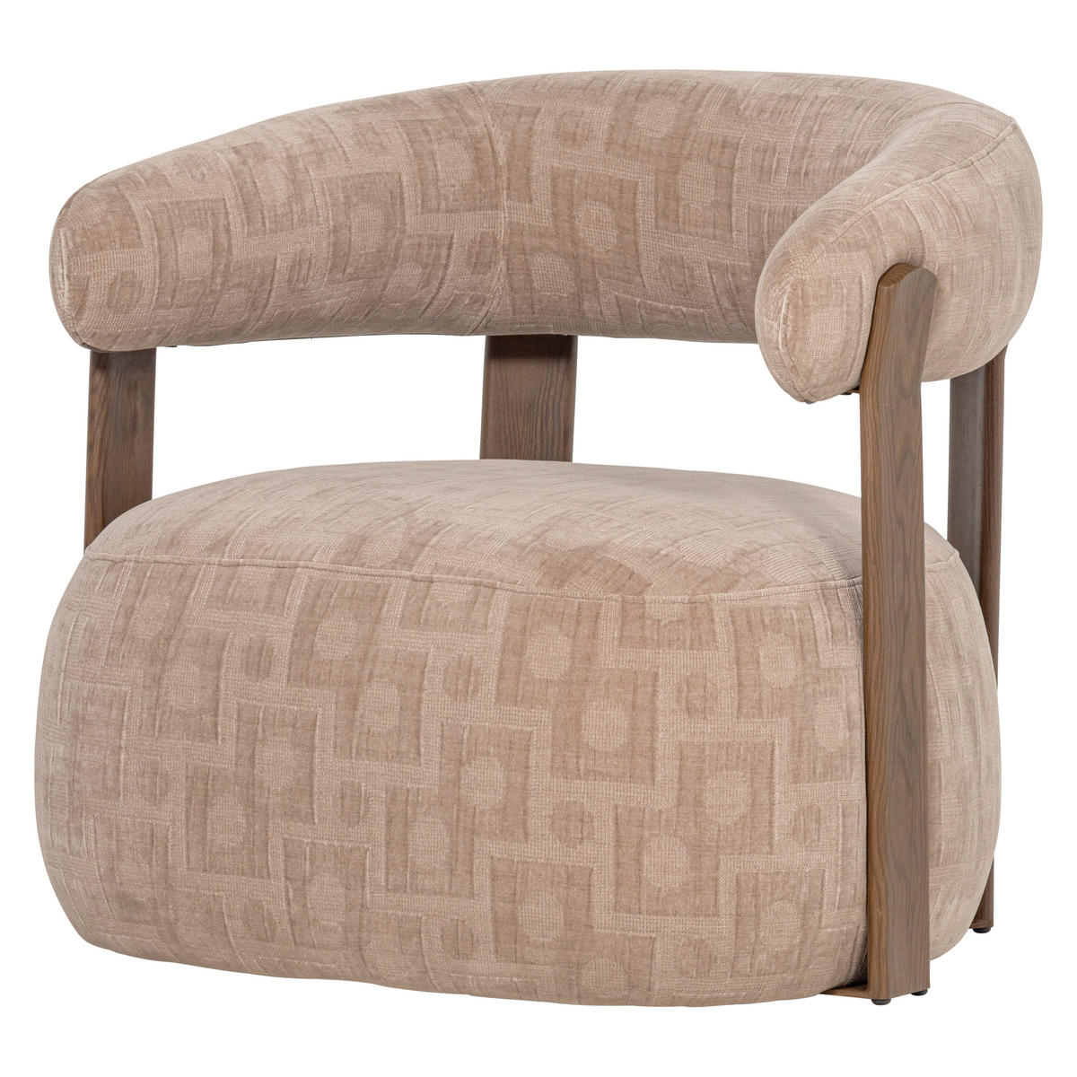 SESSEL in Webstoff Sandfarben  - Sandfarben/Schwarz, MODERN, Holz/Kunststoff (82/78/73cm) - Livetastic