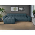 ECKSOFA Petrol Webstoff  - Petrol/Schwarz, KONVENTIONELL, Kunststoff/Textil (301/160cm) - Carryhome