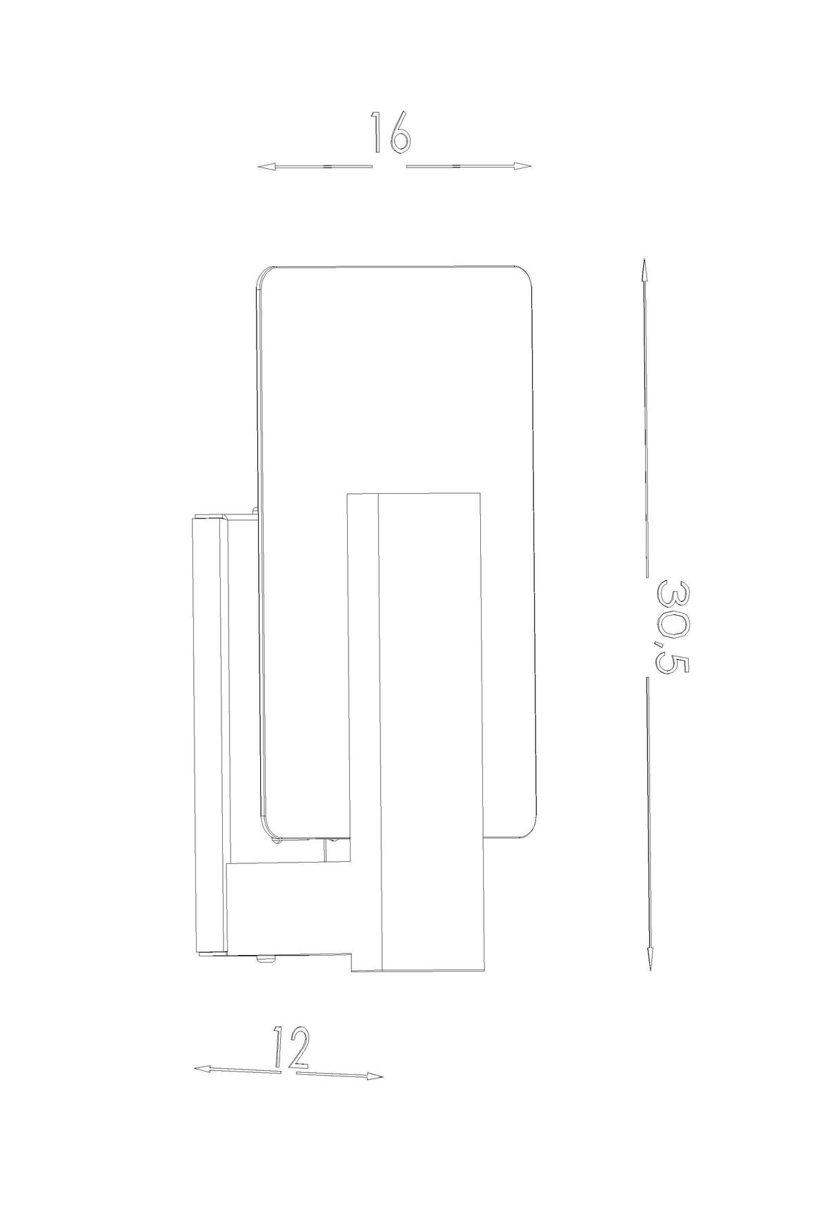 WANDLEUCHTE Lappo 16/12/30.5 cm   - Weiß, Design, Glas/Holz (16/12/30.5cm)