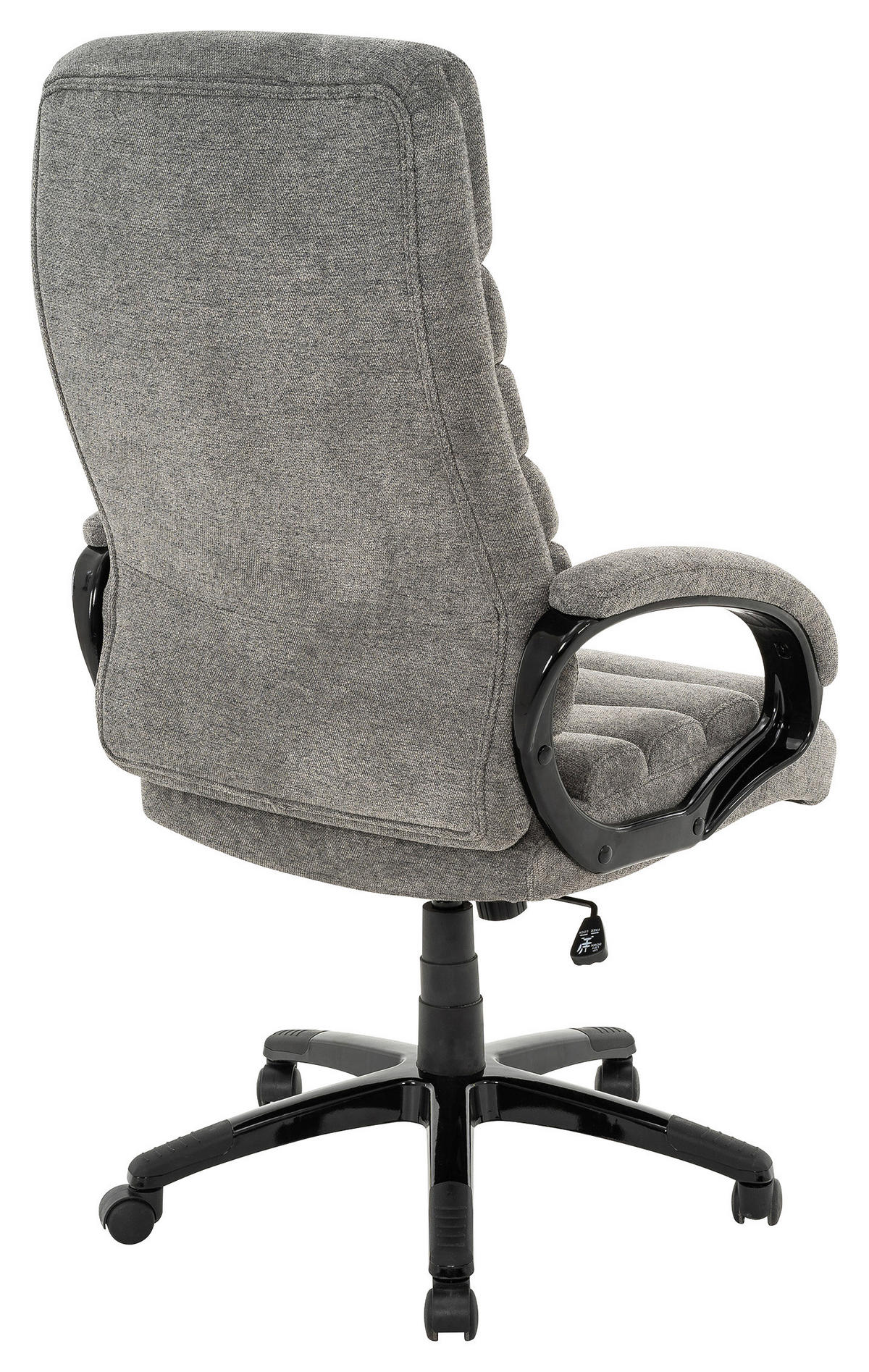 CHEFSESSEL Webstoff Grau, Schwarz  - Schwarz/Grau, MODERN, Kunststoff/Textil (70/115-123/77cm) - MID.YOU