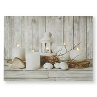 BILD Holz, Kerzen  - Multicolor, Basics, Holzwerkstoff/Textil (80/60/3cm) - Xora