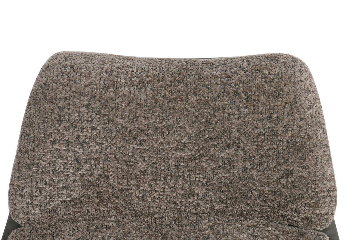 ARMLEHNSTUHL Eisen Webstoff  - Schwarz/Braun, Modern, Textil/Metall (61/91/65cm) - MID.YOU