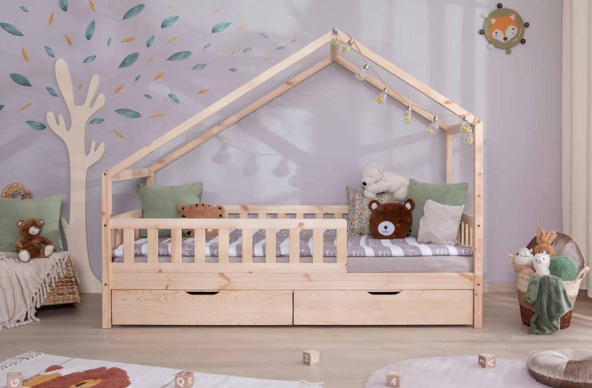 HAUSBETT 120/200 cm Naturfarben  - Naturfarben, Modern, Holz (120/200cm) - MID.YOU