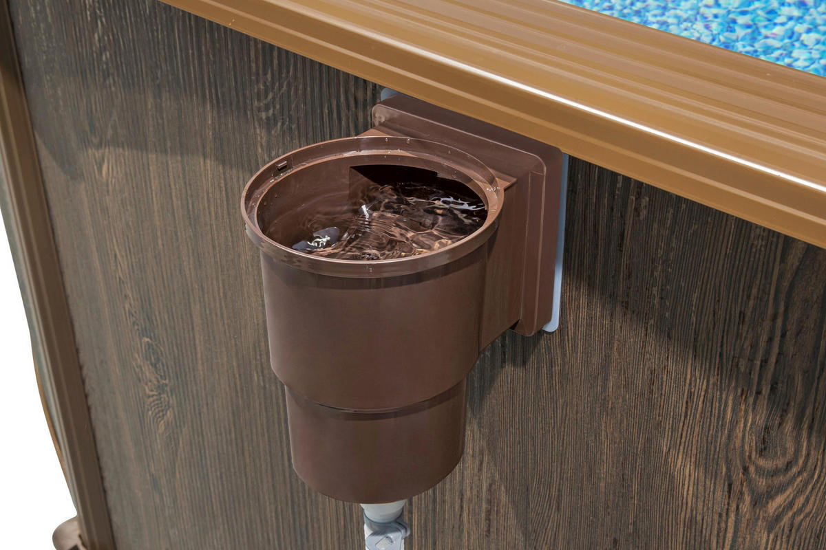 POOL SET 56384 488/132 cm  - Dunkelbraun/Hellblau, KONVENTIONELL, Kunststoff/Metall (488/132cm) - Bestway
