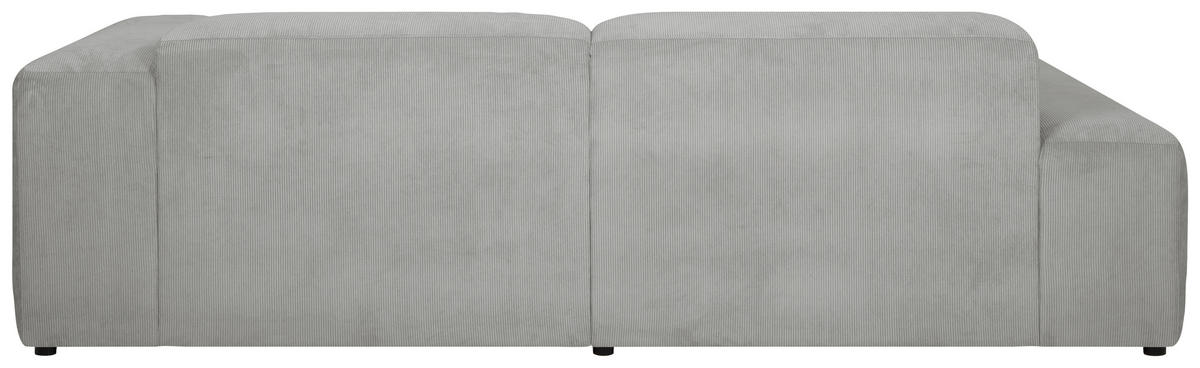 ECKSOFA in Cord Hellgrau  - Hellgrau/Schwarz, Design, Kunststoff/Textil (170/252cm) - MID.YOU