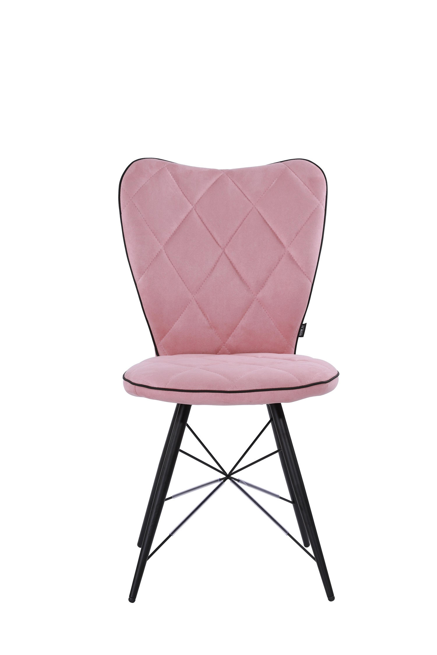 STOLICA  ružičasta  metal, tekstil      - ružičasta/crna, Design, metal/tekstil (49/90/61cm) - Hom`in