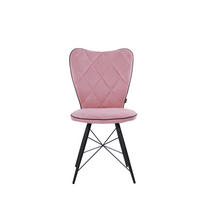 STOLICA  ružičasta  metal, tekstil      - ružičasta/crna, Design, metal/tekstil (49/90/61cm) - Hom`in