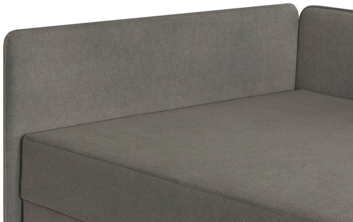 BOXBETT 120/200 cm  in Graphitfarben  - Graphitfarben/Schwarz, Konventionell, Textil (120/200cm) - P & B