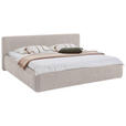 POLSTERBETT Bettkasten, Lattenroste Creme 180/200 cm  - Birkefarben/Buchefarben, Design, Holz/Textil (180/200cm) - Xora