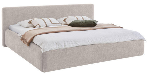 POLSTERBETT Bettkasten, Lattenroste Creme 180/200 cm  - Birkefarben/Buchefarben, Design, Holz/Textil (180/200cm) - Xora