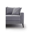 ECKSOFA  in Cord Grau  173/280 cm  - Schwarz/Grau, KONVENTIONELL, Textil/Metall (173/280cm) - Hom`in