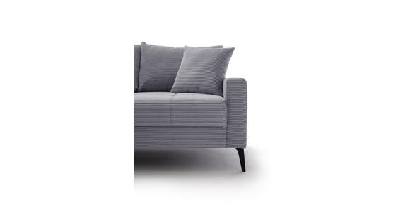 ECKSOFA  in Cord Grau  173/280 cm  - Schwarz/Grau, KONVENTIONELL, Textil/Metall (173/280cm) - Hom`in