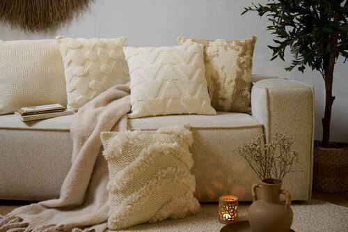 PERNĂ DECORATIVĂ 45/45 cm  - crem, textil (45/45cm) - Novel